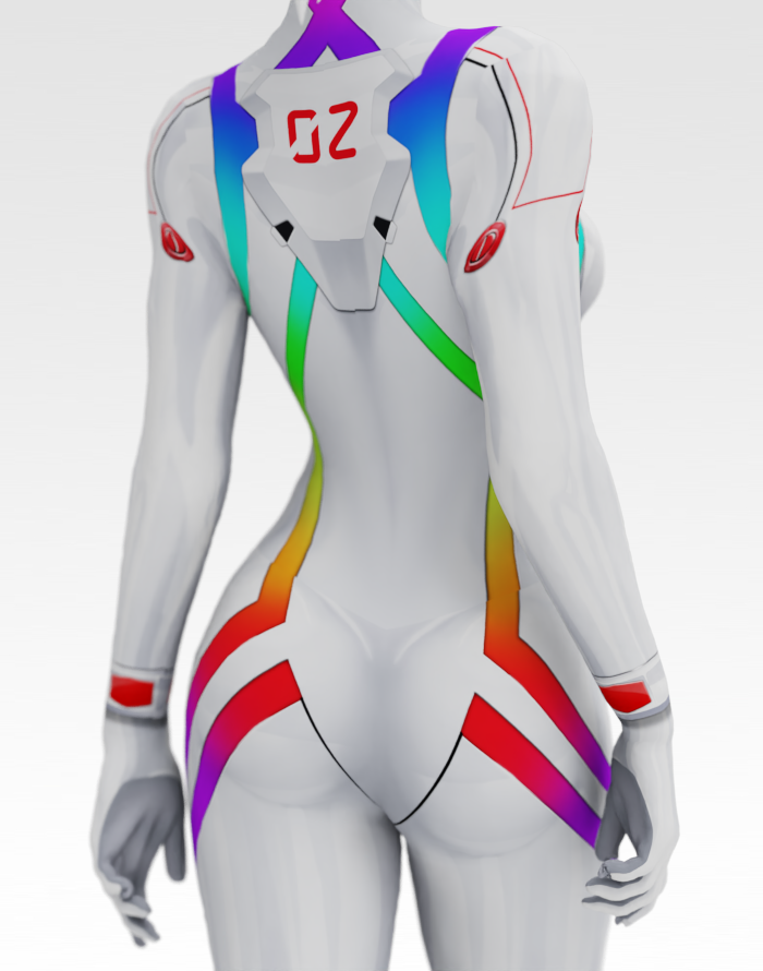 Asuka 4.0 Plugsuit Rainbow
