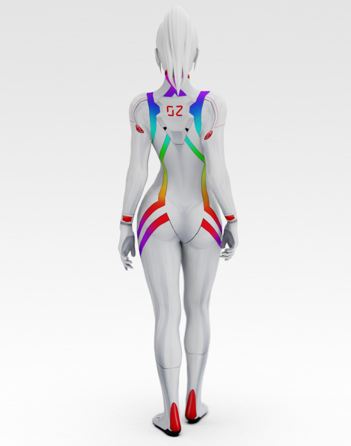 Asuka 4.0 Plugsuit Rainbow